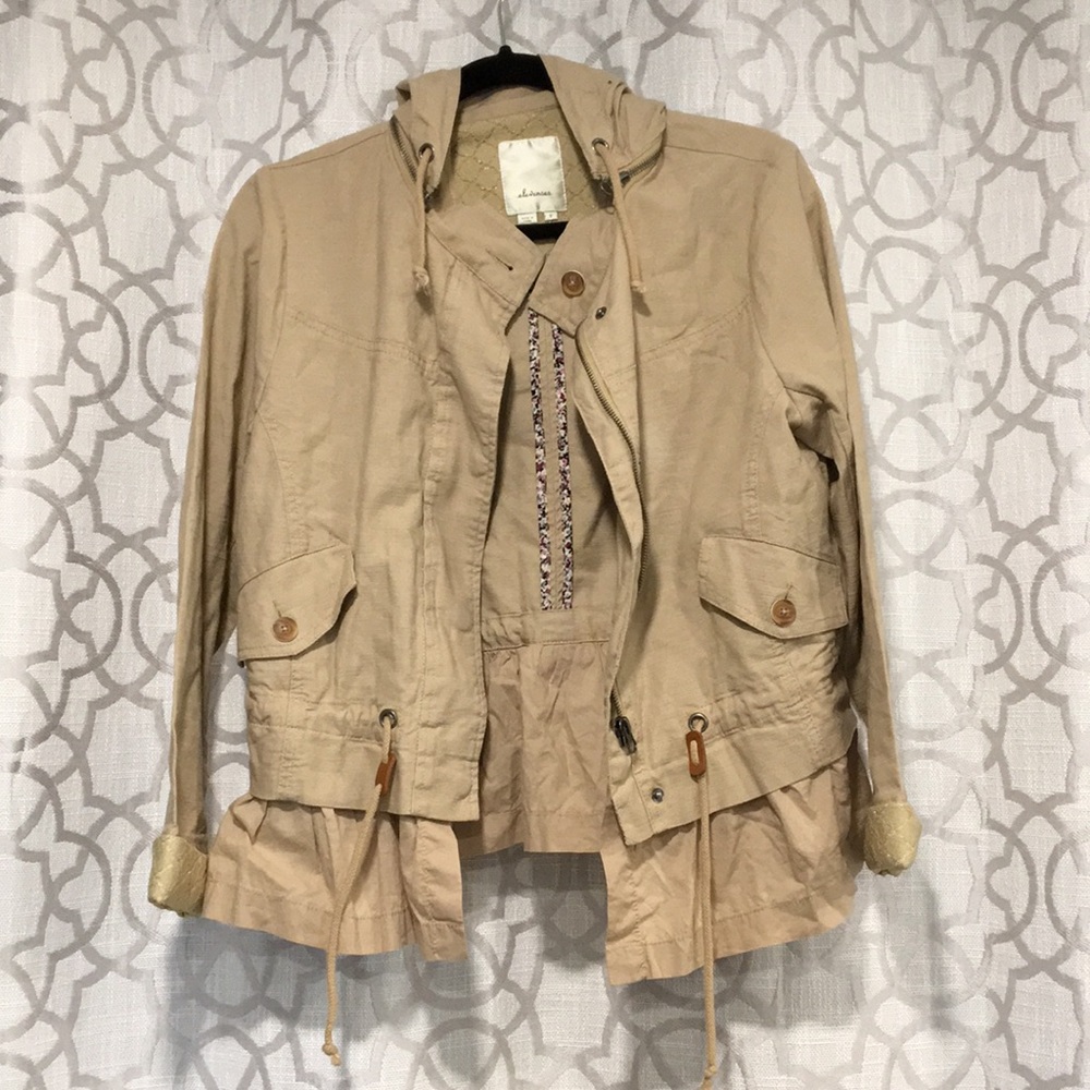 Anthropologie Elevenses Skirted Anorak Jacket